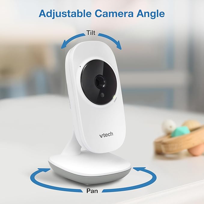 VTech VM819-2 Baby Monitor, 2.8” Screen, 2 Cameras, 1000ft Range, Night Vision, 2-Way Audio, Temperature Sensor, Lullabies, Secured Transmission No WiFi