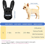 Dog Backpack Carrier, Adjustable Pet Front Carriers, Legs Out Carrying Sling Travel Bag for Small Medium Dogs 2.5-4 Lbs, Soft Wearable Puppy Chest Carry Backpacks for Walking/Hiking/Camping/Traveling