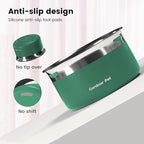 Gardner Pet Dog Bowls 1 Gallon (3.85L) Stainless Steel No Spill Dog Water Bowl, Slow Water Feeder Metal Bowls, Spill Proof Water Dispenser for Large Dogs, Promotes Healthy Hydration