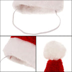 4 Pieces Cat Santa Hat Dog Christmas Hat with Adjustable Chin Cute Christmas Pet Costumes for Dogs Cats Winter Holiday Party Dress up Photo Props Supplies Gifts