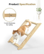 Cat Wall Shelves, Cat Shelves for Wall with Step, Wall Mounted Cat Furniture, Cat Wall Furniture for Climbing, Sleeping and Playing, Cat Wall Steps for Indoor Cats or Kitty