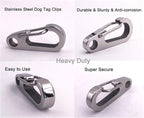 COMTIM 2 Pack Dog Tag Clips, Stainless Steel Heavy Duty Quick Clips Pet ID Tag Holder for Dog/Cat Collar and Harness