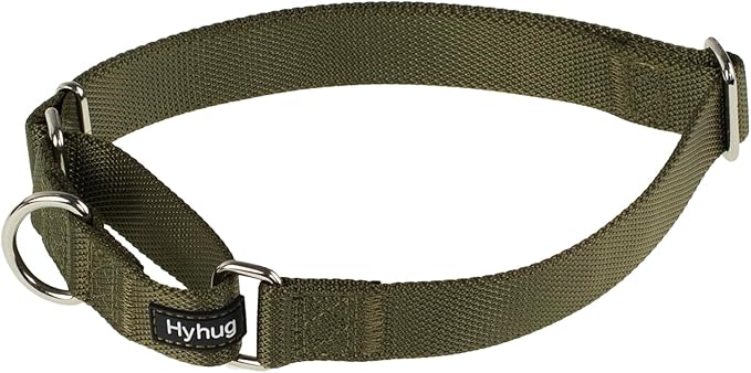 Hyhug Martingale Collar for Dogs Large Green |Escape - Proof Heavy Duty Nylon Durable No Pull, Ideal for Training & Daily Walks