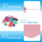 MECCANIXITY Blank Dog Tags Rectangle Blank Aluminum Blank Keychains Laser Engraving Blanks ID Name Tag Metal Personalized Pet Tags for DIY Crafts Pink, 300 Pack