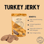 Winnie Lou Organic Jerky Dog Treats - Human Grade, Made in USA - All Natural, Healthy (Turkey Jerky)