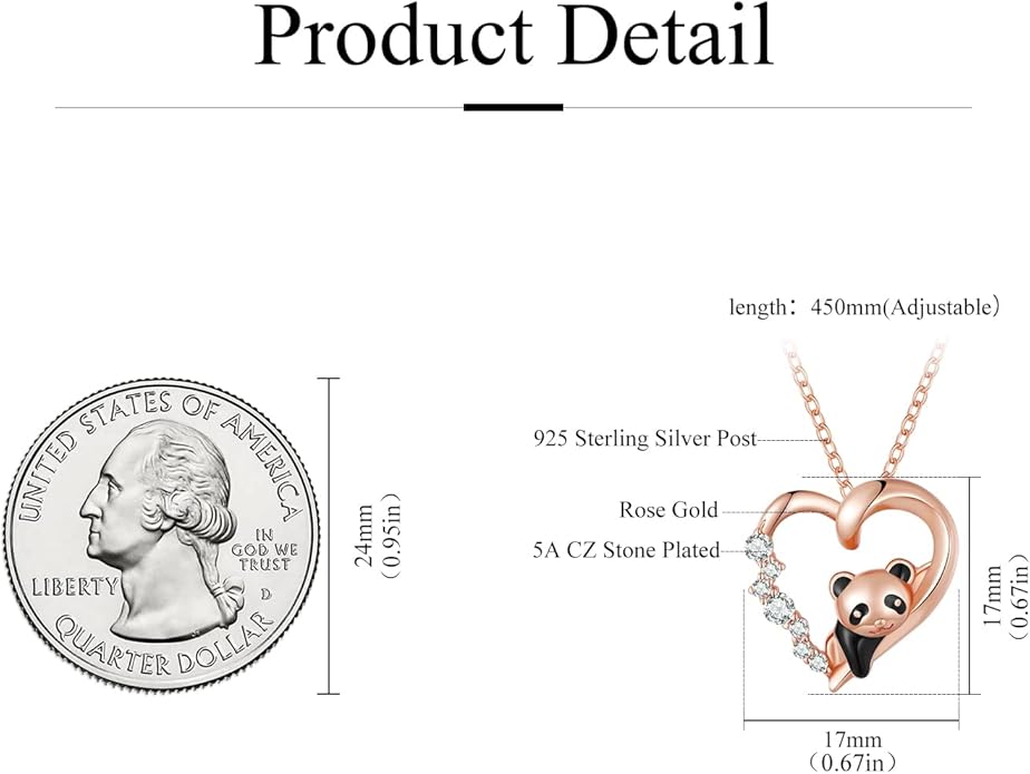 925 Sterling Silver Dog Paw Cat Panda Necklace for Women Cute Dainty Animal Pendant Necklace Gifts for Cat Mom Animals Lover…