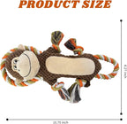 Squeaky Durable Dog Toy Large Breed, Tug of War Dog Interactive Toy, Stuffed Plush Puppy Toy with Crinkle Paper for Small, Middle, and Big Dogs Monkey,Orangutan Shape