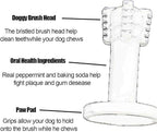 Bullibone Brusher: Dog Teeth Cleaning Brushing Toothbrush Stick - Long Lasting Nylon Peppermint Chew Toy for Dog Oral Care and Dental Health for Small Dogs and Puppies