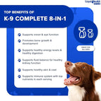 LIQUIDHEALTH Pets K9 Complete 8-in-1 Liquid Multivitamin for Adult Senior Dogs & Puppies, All in One Complete Formula Canine Vitamins for Skin & Coat, Joint Health, Immune Support - USA Made (2 Pack)