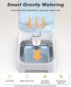 Automatic Dog Water Bowl Dispenser with Patented Faucet - 8L Large Gravity Cat Water Dispenser with Filter & Adjustable Base, Wide Mouth for Easy Clean, BPA-Free, Stainless Steel Pet Waterer for Pets