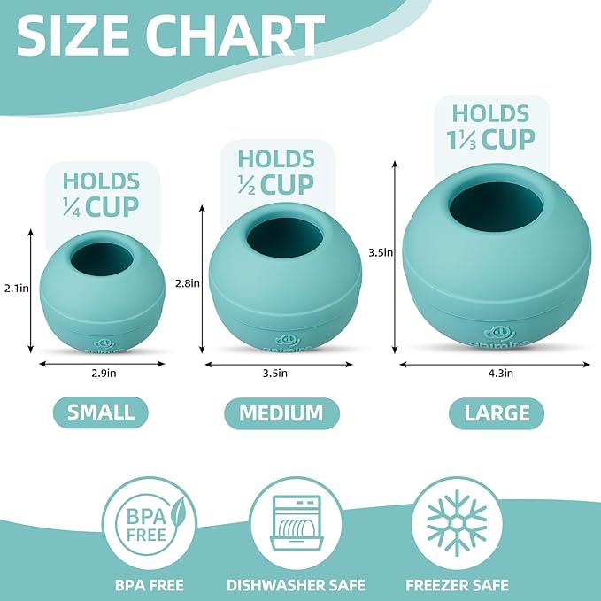 Long-Lasting Interactive Dog Lick Toy, Stuffable Dog Enrichment to Keep Dogs Busy, Wobbly Treat Dispensing Freezable Licking Toys, Food-Grade Safe (Teal Blue,S)