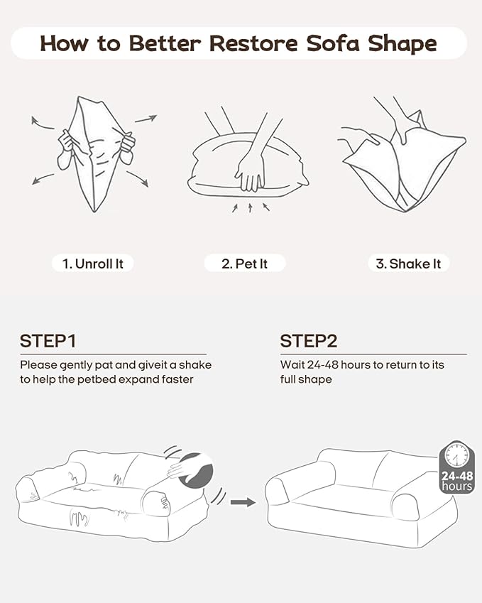 Thirdream Heated Cat Couch Bed for Indoor Pet Cats,Orthopedic Furniture, Warming & Heating PET Chair, Cat Beds Fabric, Anti-Slip Bottom, Washable Cover, Cute & Large Size