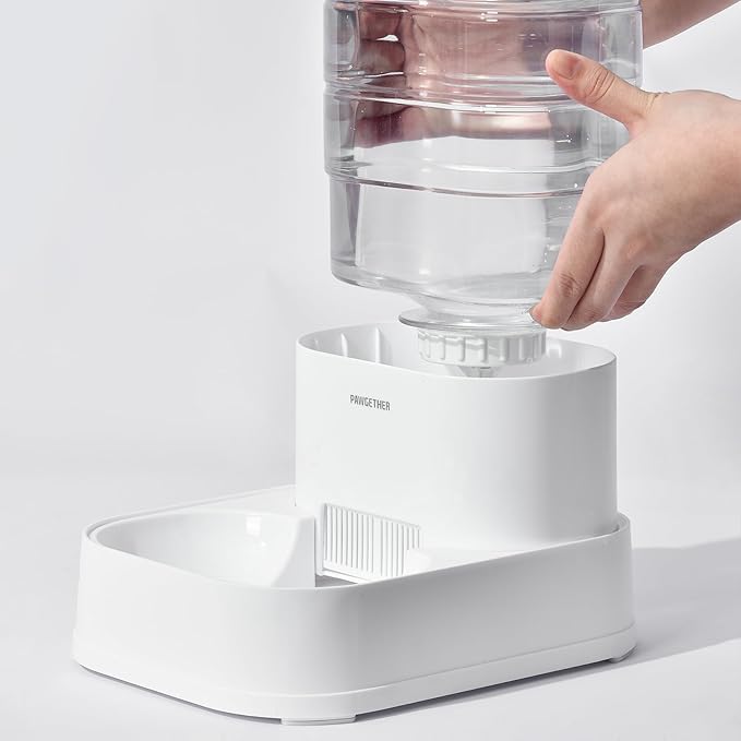 PAWGETHER® Gravity Cat Water Dispenser with 6 Pcs Filters Pet Waterer for Cats and Small to Medium Sized Dogs 1 Gallon/3.5L