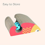 Magic Organ Multiform Scratching Board with Catnip, Foldable Magnetic Assembly Cat Scratch Pad for Outdoor Entertainment, Portable Accordion Cat Scratcher Cardboard with Bell Ball Toy for Indoor Cats