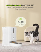 Cat Water Fountain Stainless Steel 4.5L +3L Automatic Cat Feeder， 5G & 2.4G Wi-Fi Cat Food Dispenser Pet Feeder Set