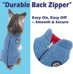 Dog Coat Reversible Winter Jacket for Small Dog Puppy Cozy Fleece Lining Size L