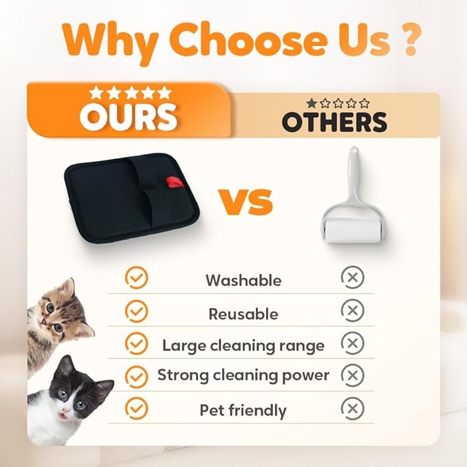 2PCS New Upgraded Thickened Electrostatic Pet Hair Removal Gloves Brush,Reusable Cat Dog Hair Remover Grooming Gloves,Double Sided Washable Static Animal Fur Removal Tool for Couch,Carpet,Clothes