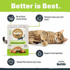 Because it's Better Pate Complete Meal, Chicken Recipe, 2.6 oz Pouches, Wet Cat Food, 12 Count