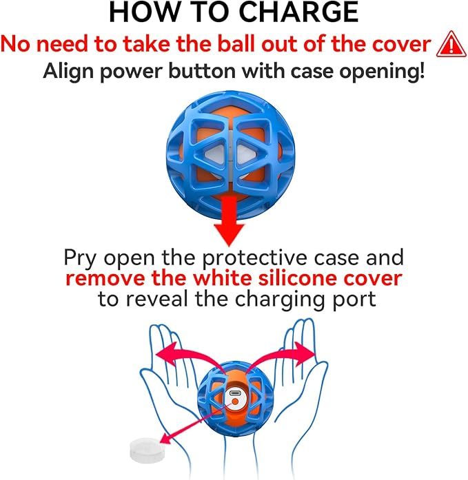 seagi Interactive Dog Toys – Durable Automatic Bouncing & Vibrating Interactive Dog Ball for Smart Play, Motion-Activated Moving Dog Toy for Small/Medium/Large Dogs,USB Rechargeable (Orange)