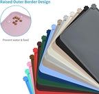 AUDWUD Silicone Waterproof Pet Feeding Mats,Anti Slip Bowl Pad,Dog Mat for Food and Water