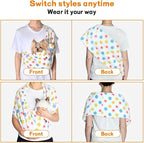 Dog Sling Carrier - Dog Sling for Small Dogs up to 10 lbs, Dog Carrier Sling with Adjustable Safety Strap & Buckle,Portable Dog Slings for Travel, Hands Free Cat Sling (Daisy)