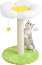 Cute Cat Scratching Post, Flower Cat Tree for Indoor Cats, Cat Scratcher with Bed, Sisal Scratch Posts Kittens Bed Large Perch Modern Small Cat Tower with Hanging Toys