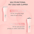 Dog Grooming Kit Clipper for Thick Coat Low Noise Cordless Cat Hair Trimmer Rechargeable Shaver Pet Grooming Tools for Small and Large Animals
