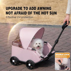 Dog Stroller 4 Wheels Folding Dog Cart with Sunshine Cover Pet Stroller for Travelling Shopping Walking Playing for Small Dogs Cats