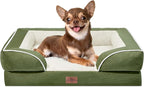 Comfort Expression Small Dog Beds Waterproof Orthopedic Foam Dog Sofa Beds for Small Dogs Comfy Pet Bed with Washable Removable Cover & Non-Slip Bottom(X-Small,Light Green)