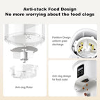 Automatic Cat Feeder, 4L Auto Cat Feeder Dry Food Dispenser, Electric Pet Feeder Dual Power Supply, Programmable Pet Feeder Timed 1-6 Meals Per Day, 1-9 Portion