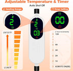 Pet Heating Pad for Cats and Dogs, 9 Adjustable Temperature Pet Heating Blanket, Electric Heated Pet Bed Mat with Chew Resistant Cord and Soft Washable Cover for Cat Puppy, 18x18 inch