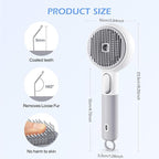 Pet Steam Brush, 3-in-1 Spray Grooming Brush USB Rechargeable, IPX7 Waterproof Deshedding Comb with Self-Cleaning & 2 Speeds for Cats and Dogs with Long Short Hair Cat Brush