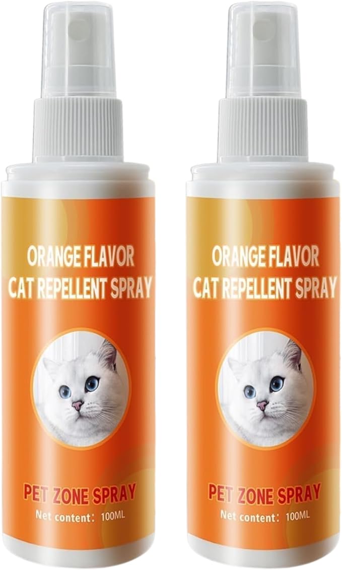 2PCS Cat Deterrent Spray, Effective Cat Scratch Deterrent Training Aid for Furniture, Natural Cat Spray Deterrent, for Urine Marking & Scratching