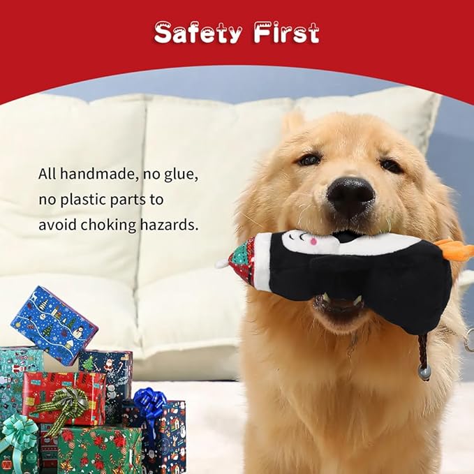 Dog Squeak Toys for Small, Medium & Large Dogs, Tough Chew Toy for Teething & Chewing, Durable Interactive Puppy Gifts, 5-Pack