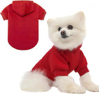 BINGPET Dog Hoodie, Fleece Lined Fall Cold Winter Soft Warm Puppy Sweatshirt with Leash Hole, Dog Sweaters Outfit,Pullover Happy Hoodie for Small Medium Large Dogs Cats