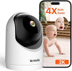 Tenda 2K Indoor Security Camera, WiFi6 Pet Camera for Home Security, 360°, 2-Way Audio, Motion Detection for Baby and Pet Monitor, Night Vision, Cloud & SD Card Storage, One-Touch Call (CP3-V3.0)