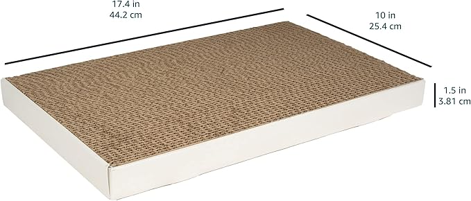 Amazon Basics Corrugated Cardboard Cat Scratchers, 4 Pack, White