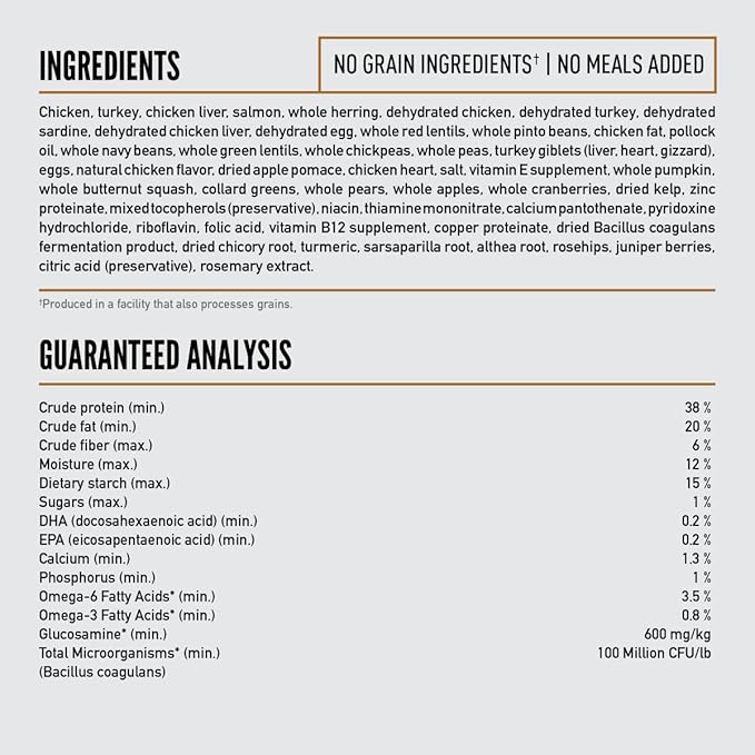 ORIJEN Grain Free High Protein Dry Dog Food Puppy Recipe 4.5lb Bag