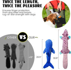 Nocciola 2-in-1 No Stuffing Crinkle Dog Toys with Soft and Durable Fabric, Holds Water Bottles, 2 Extra Long & 3 Regular Size Stuffless Squeaky Dog Toys for Small to Large Dog