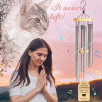 Pet Loss Gifts - PEMIRSAYO Personalized Cat Memorial Wind Chime - Pet Memorial Gifts - Loss of Cat Sympathy Gift - Bereavement Remembrance Memorial Gifts for Loss of Pet Cat