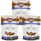 Smart Cookie All Natural Dog Treats - Trout & Apple - Training Treats for Dogs with Allergies, Sensitive Stomachs - Soft Dog Treats, Grain Free, Chewy, Human-Grade, Made in USA - 5oz, Pack of 3