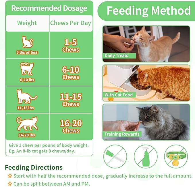 Flea and Tick Prevention for Cats, 500 Crunchy & Creamy Chews, Cat Flea Chewables with Natural Oral Flea Treatment Supplement Cats, Skin & Coat Support - All Breeds & Ages - Chicken and Krill Flavor