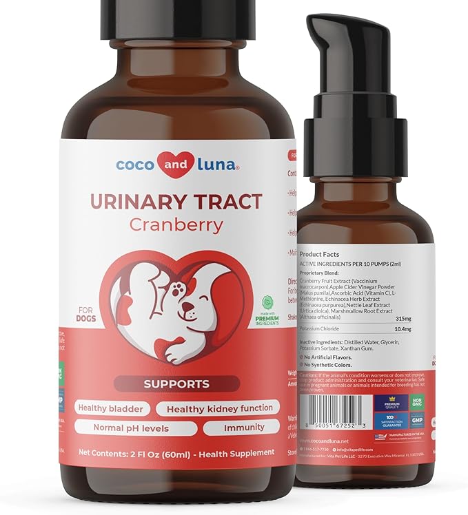 Cranberry for Dogs - Urinary Tract Support, Dog UTI, Bladder Support, Bladder Stones and Incontinence Support (for Dogs)