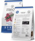 Meow Air Dried Cat Food - Beef & Hoki Recipe - Topper, Mixer or as Cat Training Treats, All Life Stages - 26.5 oz