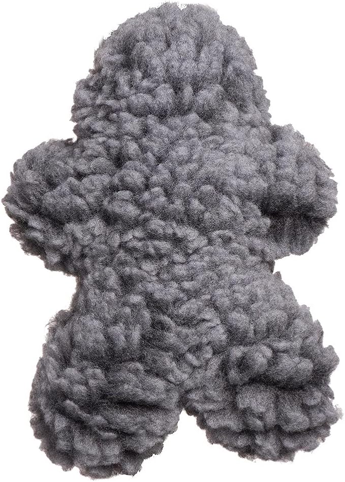 HuggleHounds Plush Dog Toy - Fuzzy Dog Toy, Plush, Soft Fleece, Interactive, Durable, For Small and Large Breeds, Puppy Toy - HuggleFleece Man, Grey