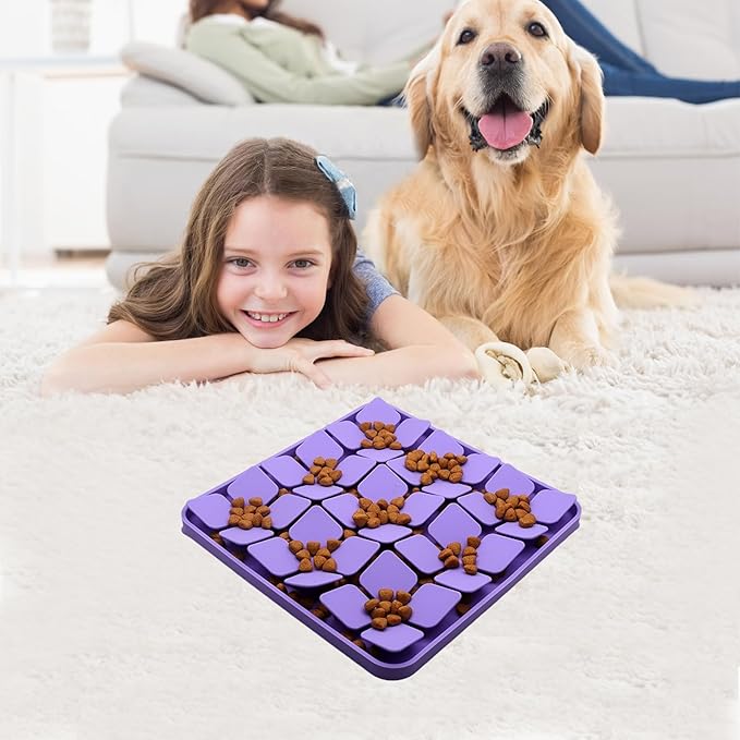 Silicone Snuffle Mat for Small Dogs Puppy Cat Slow Down Eating,Slow Feeder Lick Mat for Dry Wet Food for Pet Training Smell,Encourages Natural Foraging Skill,Relieving Stress