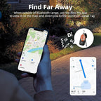 QDAN GPS Dog Tracker Collar: Pet Location Tracker, Smart Item Finder, No Charging, Waterproof, Dog Collar Attachment, Compatible with iOS Only (One Piece)