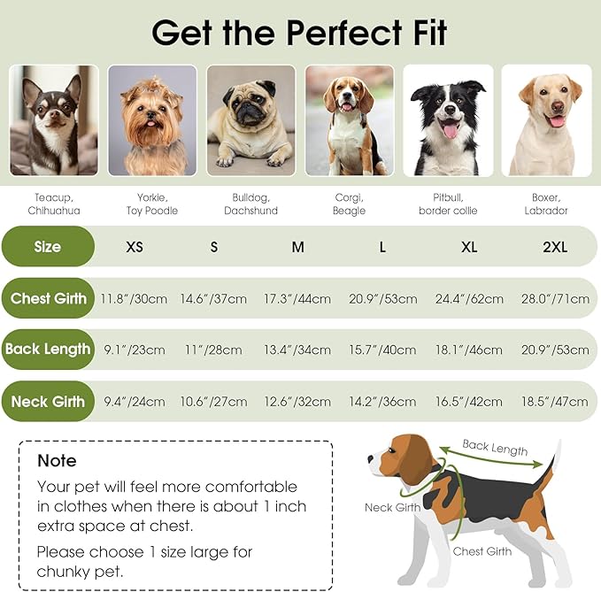 Queenmore XL Dog Sweater, Large Dog Sweaters for Male Dogs, Warm Pullover Pet Winter Clothes, Cozy Soft Holiday Doggy Kintsweater, Doggy Christmas Coat for Extra Large Pets, Pitbull, Boxer (Green,XL)