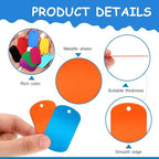 Ferraycle 50 Pieces Aluminum Dog Tags, Blank Discs for DIY Decorative Craft Pet Tags, Metal Stamping, Multicolor, 50 x 29 x 1 Mm, 3 mm Hole