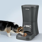 DOGNESS 9L Dog Feeders for Large Dogs, Automatic Dog Feeder with Timer Extra Large, Programmable Auto Pet Food Dispenser Feeder, Portion Control, Voice Recording, Battery and Plug-in Power (Black)